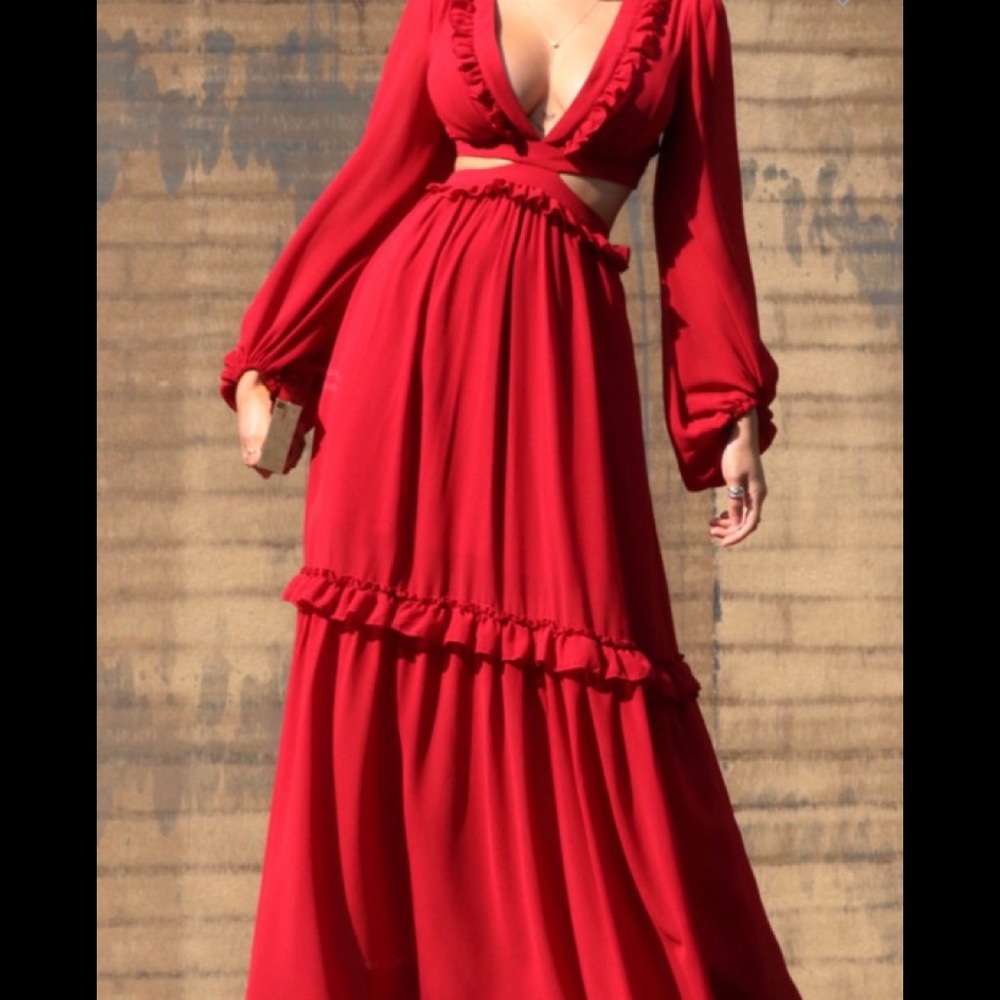 Lace Detail Maxi Dress